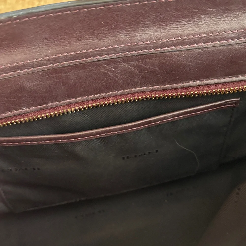 Coach Swagger 27 Snakeskin Satchel with Black and Gold Accents - Picture 9 of 10